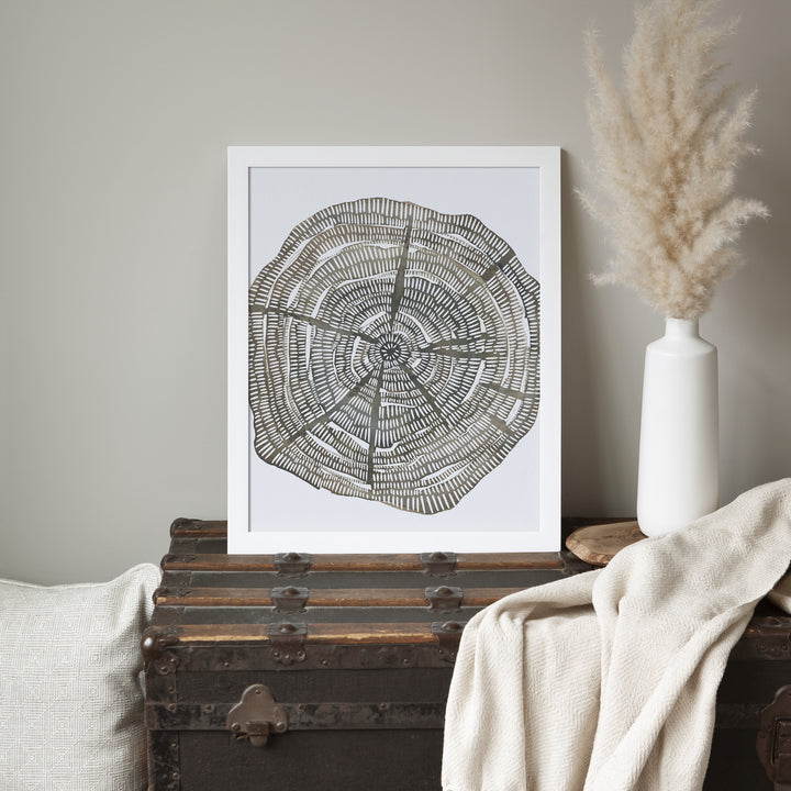 Tree Ring Watercolor, No. 1  - Art Print or Canvas - Jetty Home