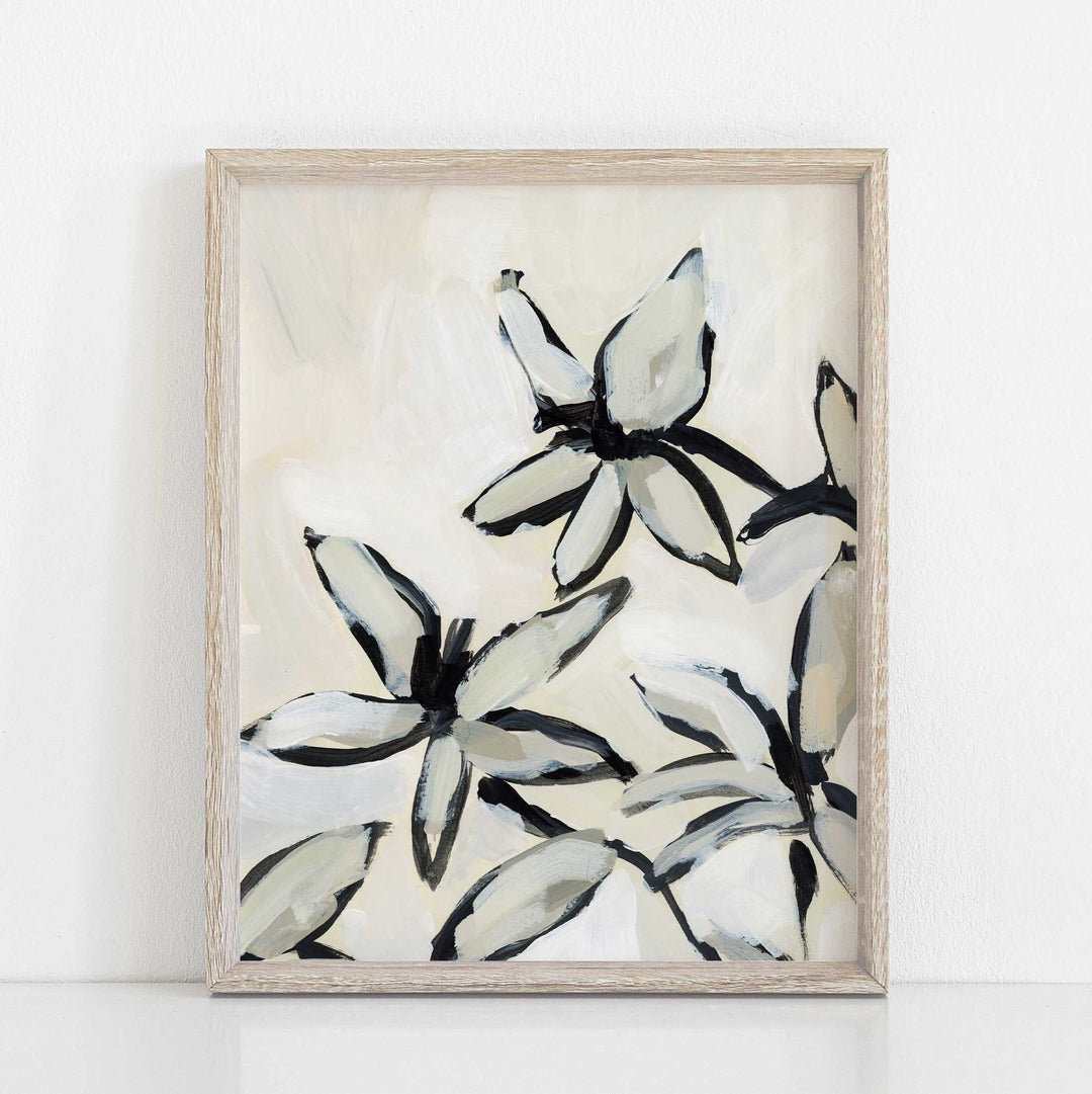 Modern Lily Painting Neutral Wall Art Print or Canvas - Jetty Home