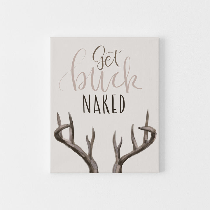 Get Buck Naked Bathroom Art Print or Canvas - Jetty Home