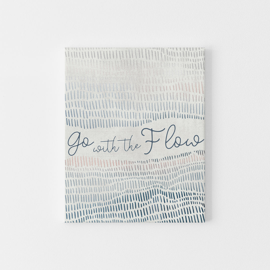 Modern Coastal "Go with the Flow" Wall Art Print or Canvas - Jetty Home