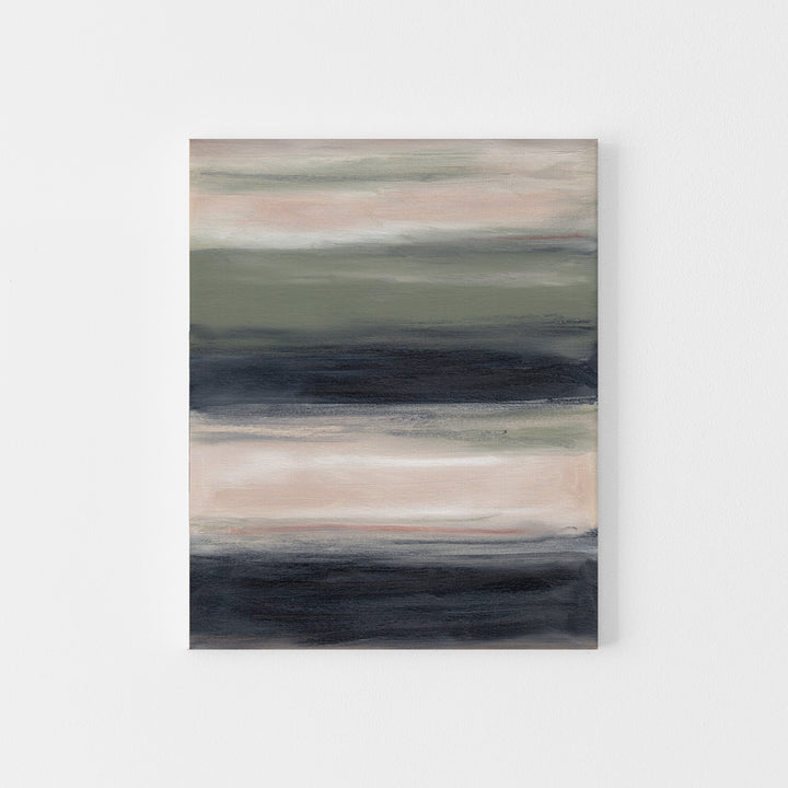 Beige and Green Modern Minimalist Landscape Abstract Wall Art Print or Canvas - Jetty Home
