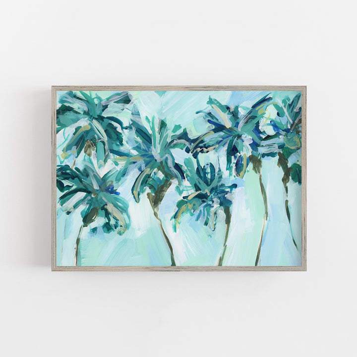 Tropical Palm Tree Painting Wall Art Print or Canvas - Jetty Home