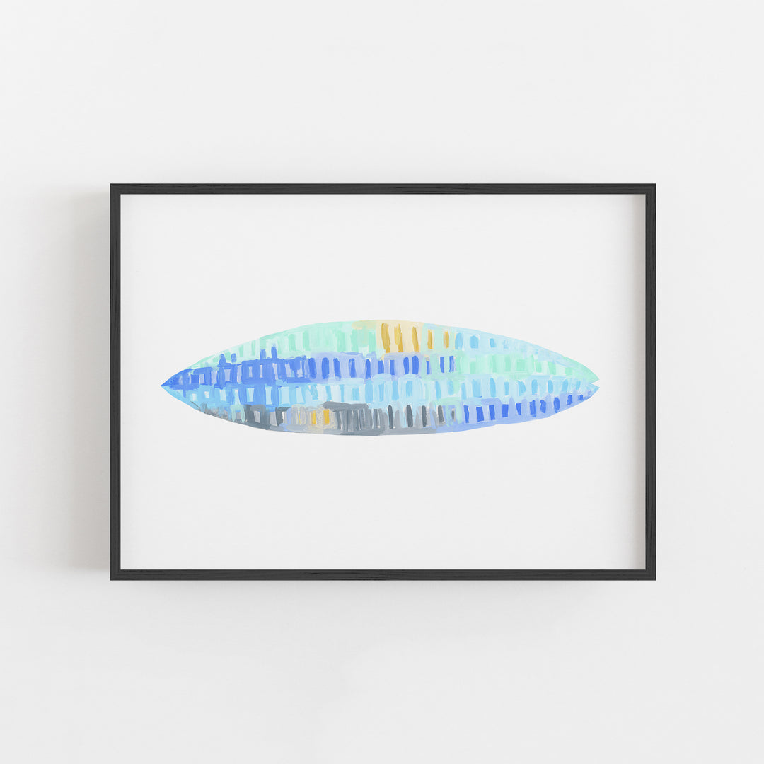 Surfboard Painting Coastal Fun Surf Inspired Wall Art Print or Canvas - Jetty Home