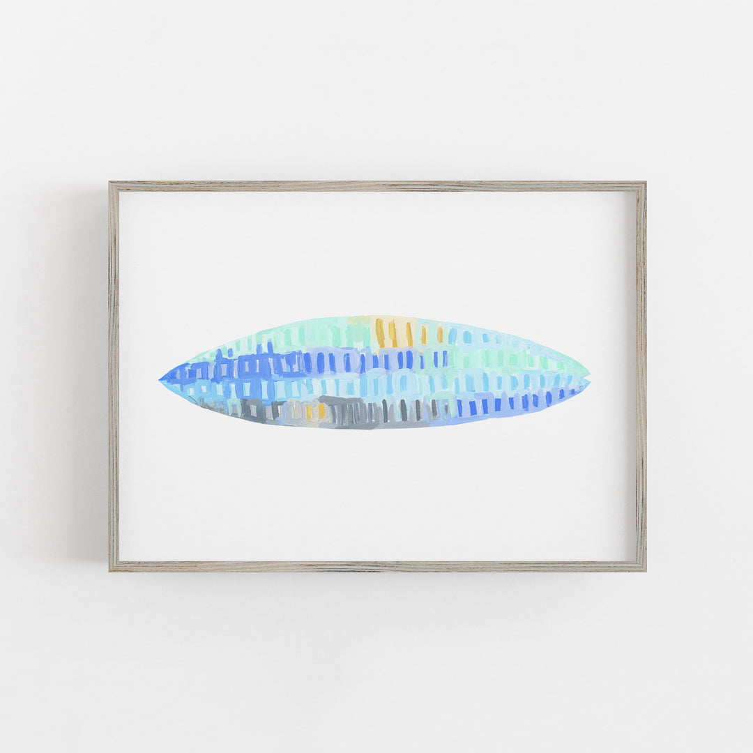 Surfboard Painting Coastal Fun Surf Inspired Wall Art Print or Canvas - Jetty Home
