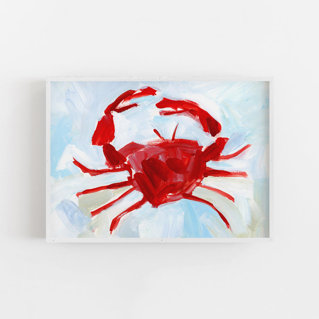 Crab Modern Nautical Painting New England Wall Art Print or Canvas - Jetty Home