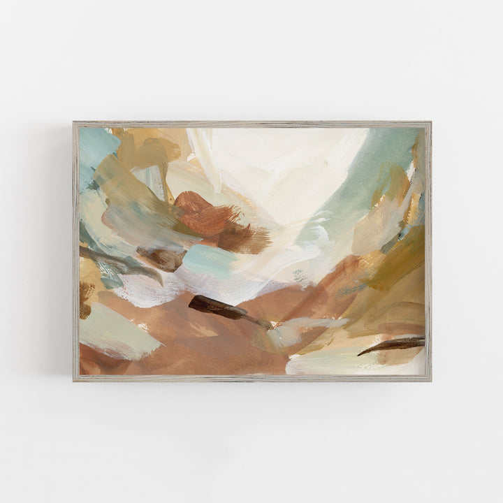 Autumnal Forest Floor Modern Abstract Painting Wall Art Print or Canvas - Jetty Home