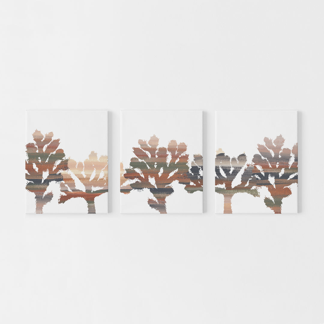Joshua Tree Trendy Desert Decor Triptych Wall Art Print or Canvas - Jetty Home