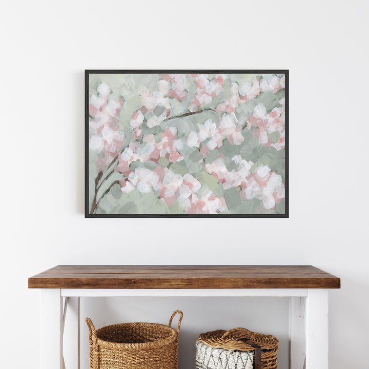 Cherry Dusk - Flower Painting Springtime Artwork by Jetty Home - View over Table