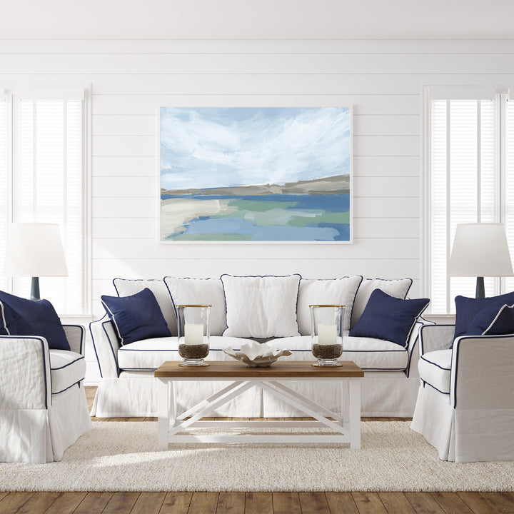 "Ocean Glide" Modern Beach Painting - Art Print or Canvas - Jetty Home