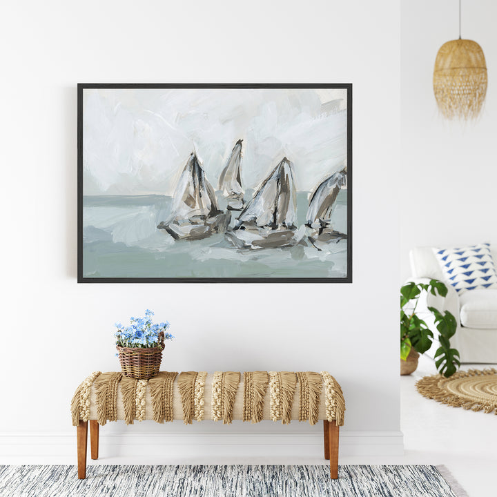 "Windward Bound" Coastal Ocean Painting - Art Print or Canvas - Jetty Home