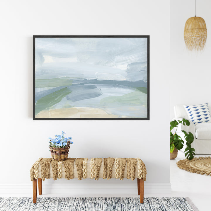 "Low Tide" Coastal Landscape Painting - Art Print or Canvas - Jetty Home