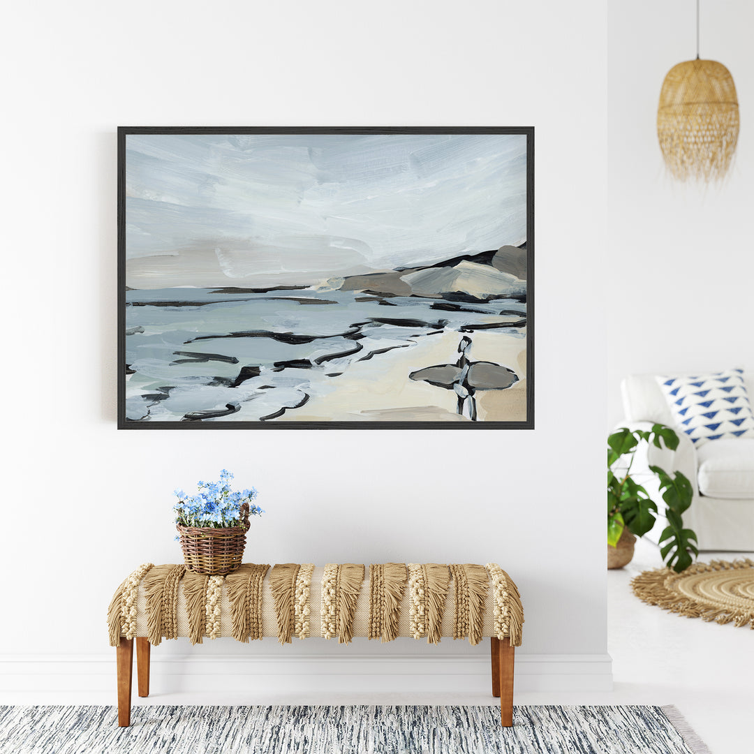 "Surf's Up" Coastal Ocean Painting - Art Print or Canvas - Jetty Home