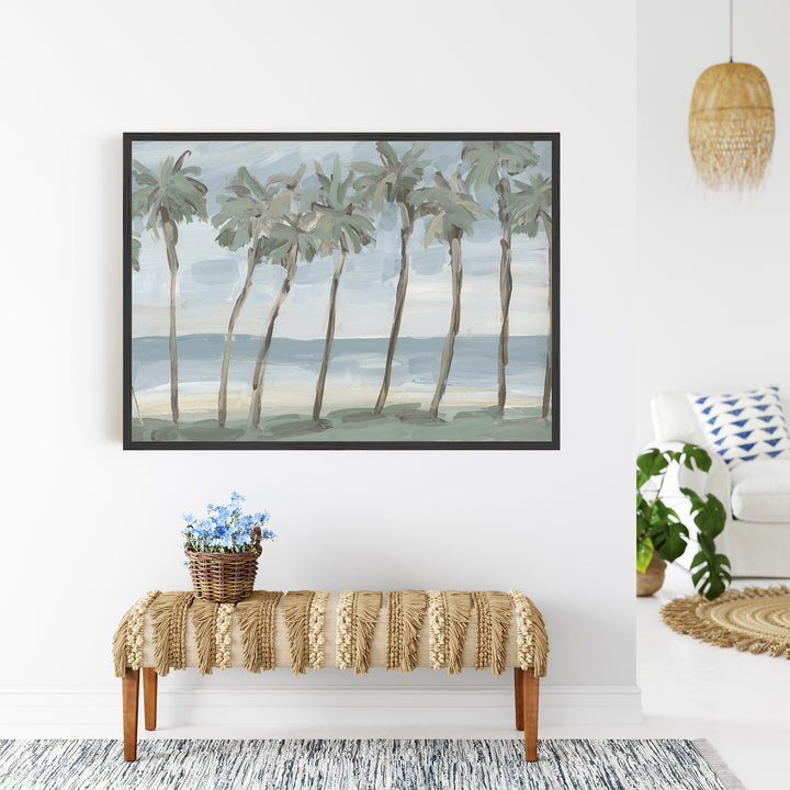 "Beach Palm Row" Painting - Art Print or Canvas - Jetty Home