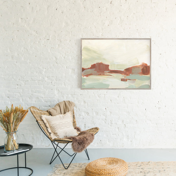 Sedona Landscape Desert Painting Soft Pastel Wall Art Print or Canvas - Jetty Home