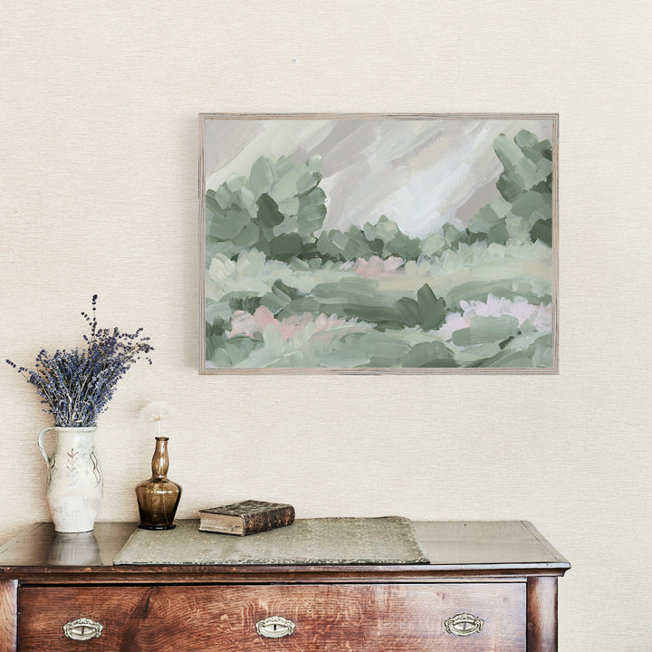 Rolling Hills 1 - Modern French Country Landscape Scene from Jetty Home - View Over Sideboard