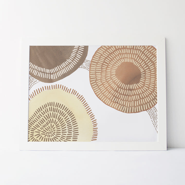Circle Abstract Shape Mid Century Modern Wall Art Print or Canvas - Jetty Home