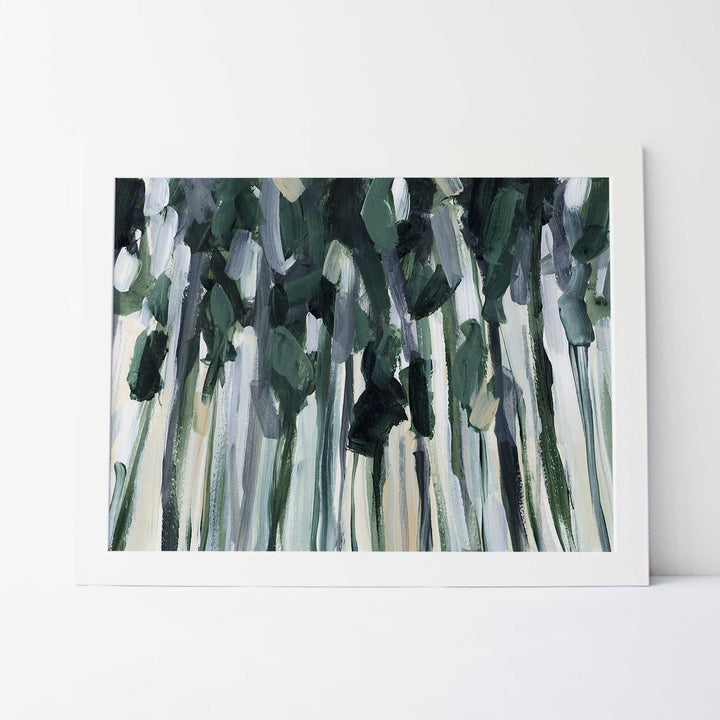 Forest Painting Modern Abstract Tree Painting Wall Art Print or Canvas - Jetty Home