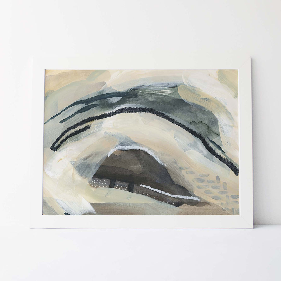 Modern Abstract Movement Neutral Landscape Wall Art Print or Canvas - Jetty Home
