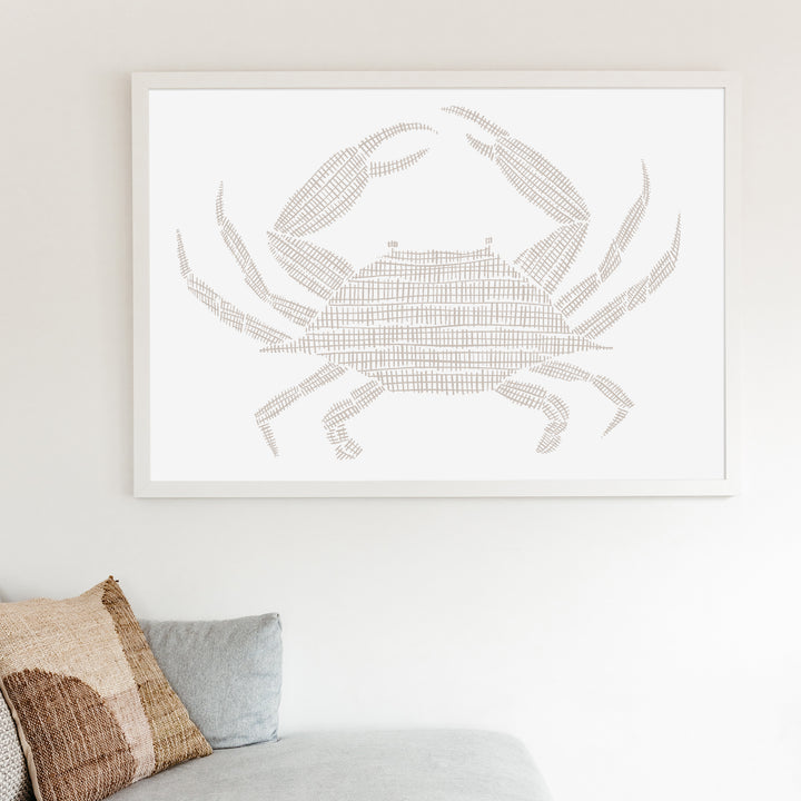 Woven Crab Illustration - Art Print or Canvas - Jetty Home