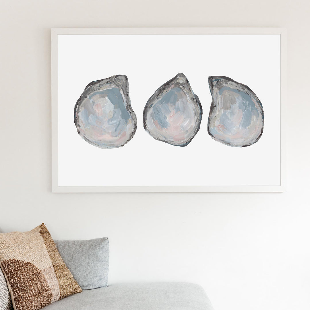 Drifted Oyster Trio - Art Print or Canvas - Jetty Home