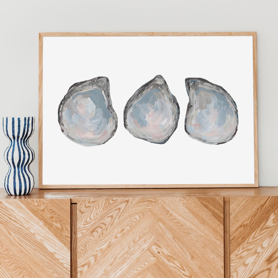 Drifted Oyster Trio - Art Print or Canvas - Jetty Home