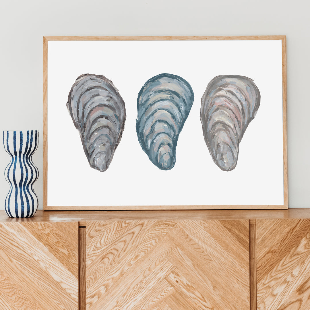 Drifted Mussel Trio - Art Print or Canvas - Jetty Home