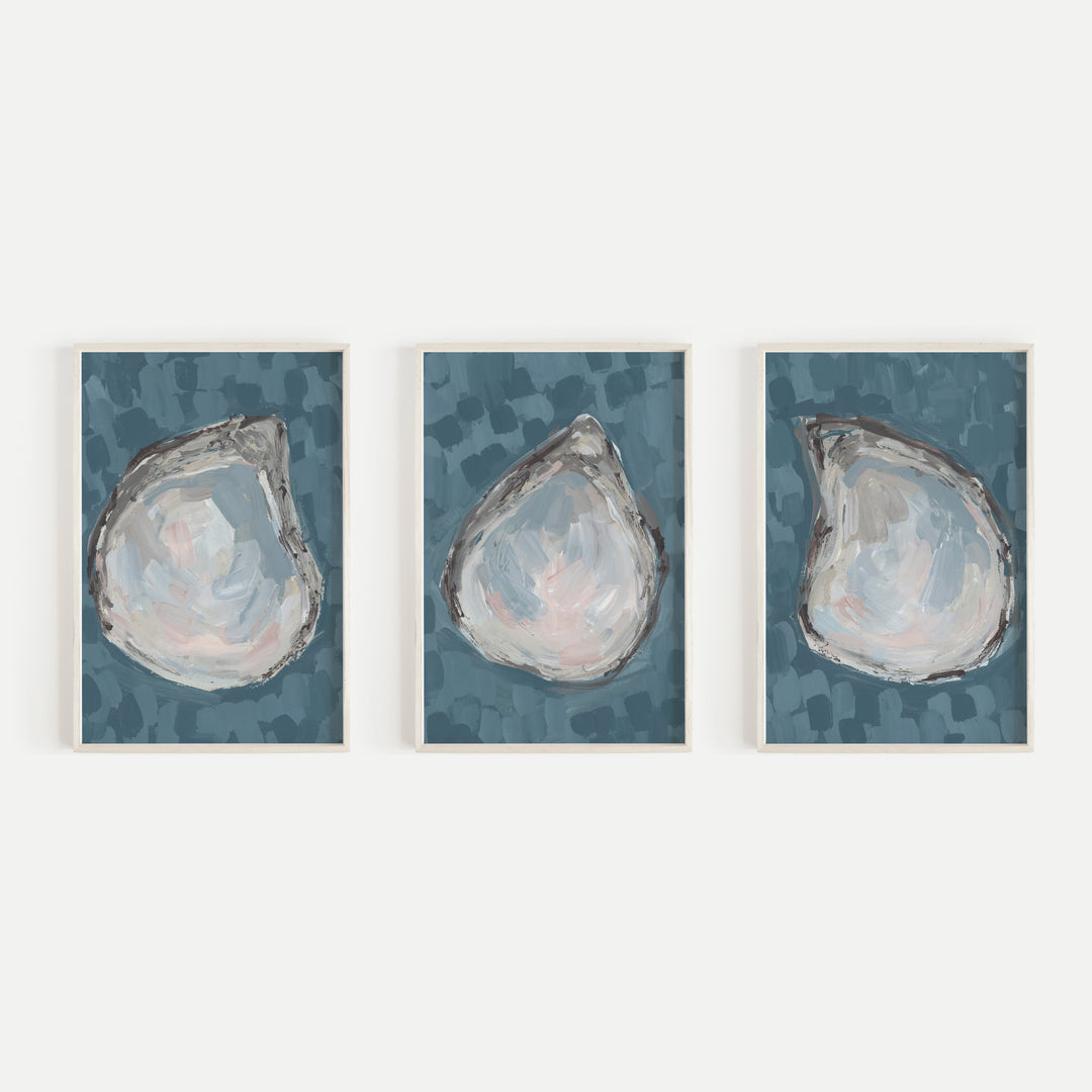 Oyster Serenade - Set of 3  - Art Prints or Canvases - Jetty Home