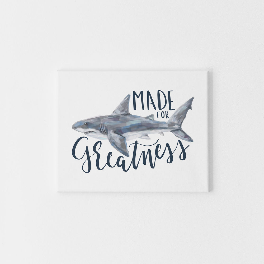 Made for Greatness Great White Shark Art Print or Canvas - Jetty Home