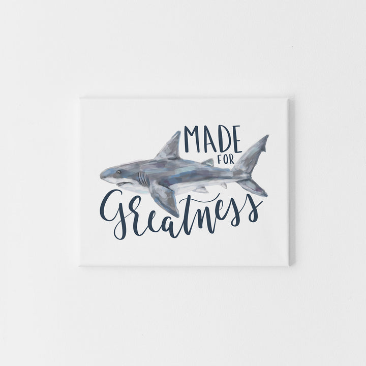 Made for Greatness Great White Shark Art Print or Canvas - Jetty Home