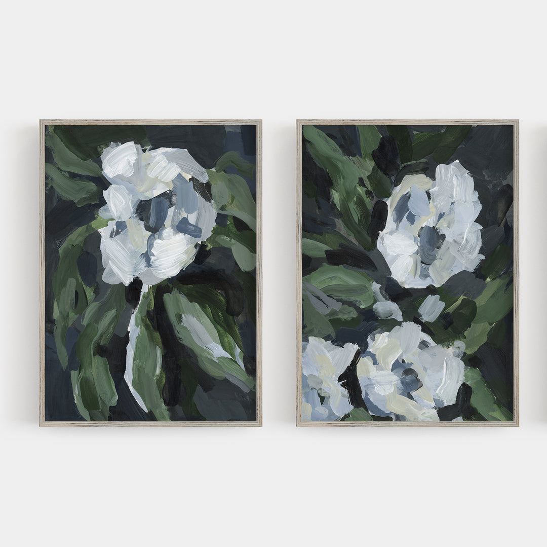 Floral Dusk - Set of 2  - Art Prints or Canvases - Jetty Home