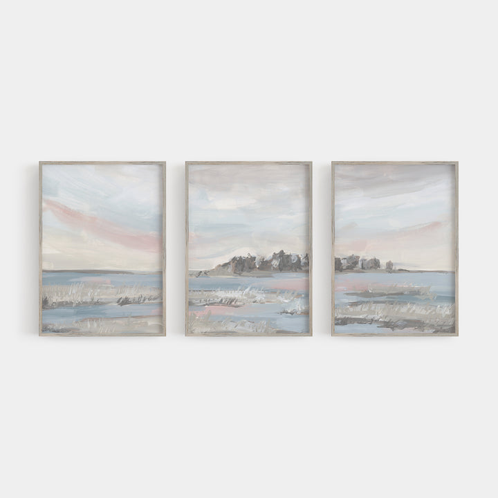 Marsh Sunrise - Set of 3  - Art Prints or Canvases - Jetty Home