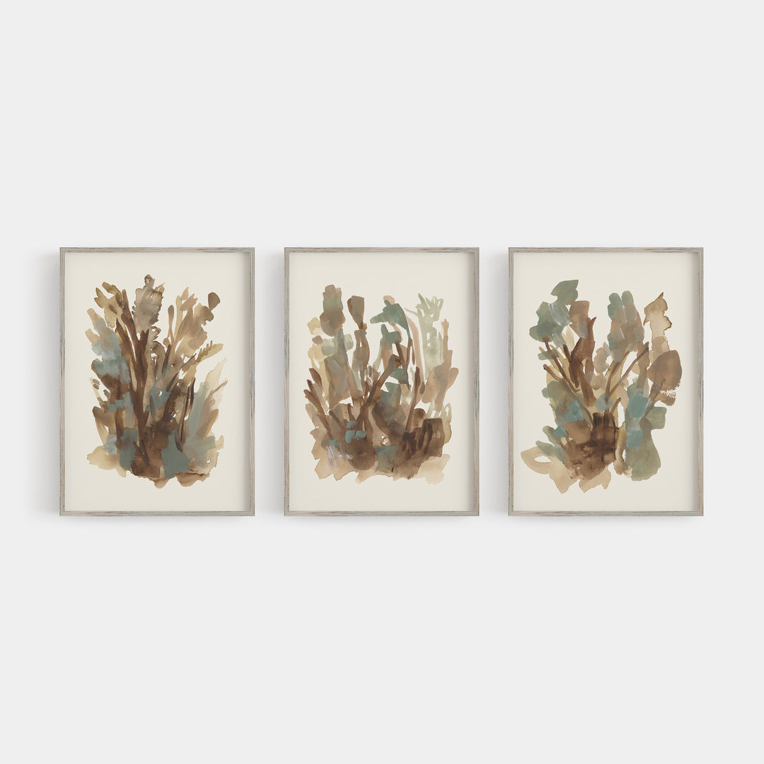 Fall Botanical Study, No. 2 - Set of 3  - Art Prints or Canvases - Jetty Home