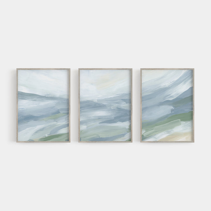 "Soothing Tides" Ocean Painting - Set of 3 - Art Print or Canvas - Jetty Home