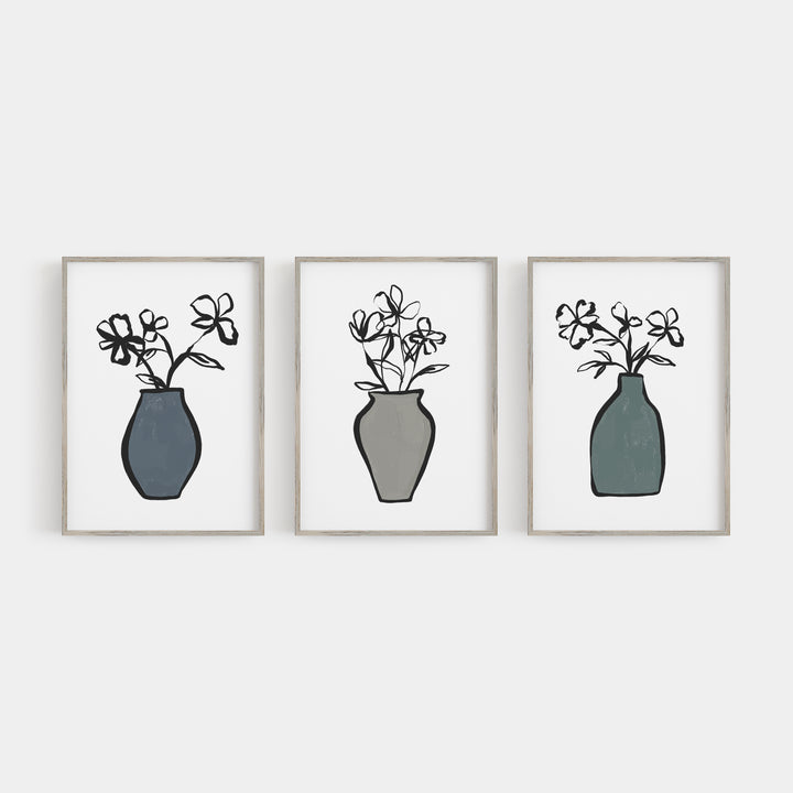 The Three Vases - Set of 3  - Art Prints or Canvases - Jetty Home