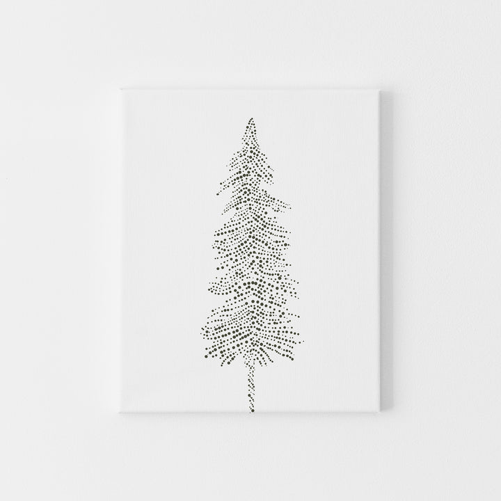 Ethereal Pine Tree Illustration Winter Forest Nordic Wall Art Print or Canvas - Jetty Home