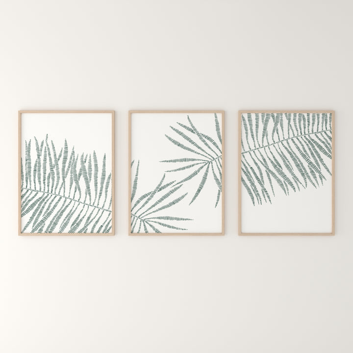 Modern Palm Leaves - Set of 3  - Art Prints or Canvases - Jetty Home
