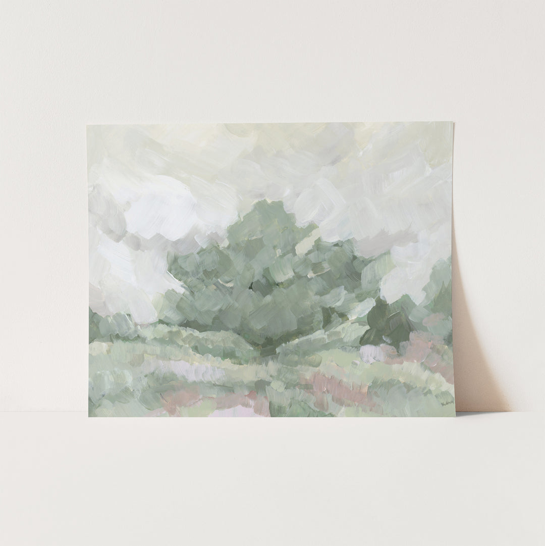 The Lonely Oak - Farmhouse Rustic Landscape Artwork by Jetty Home