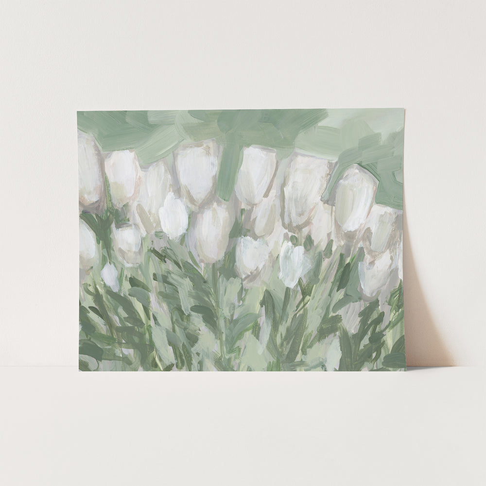 Morning Tulips - Botanical Farmhouse Wall Art Paintings from Jetty Home - Print