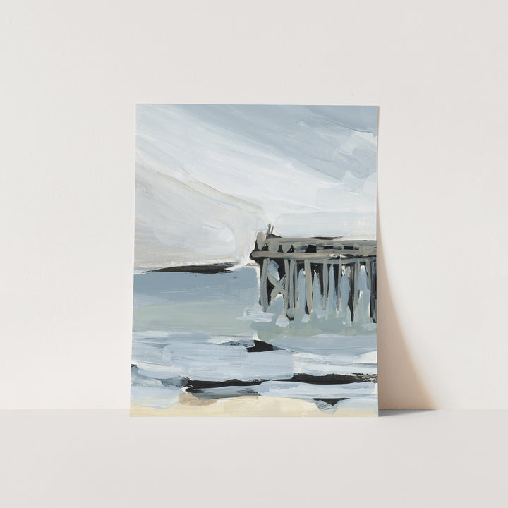 "Edge of the World" Beach Pier Painting - Art Print or Canvas - Jetty Home