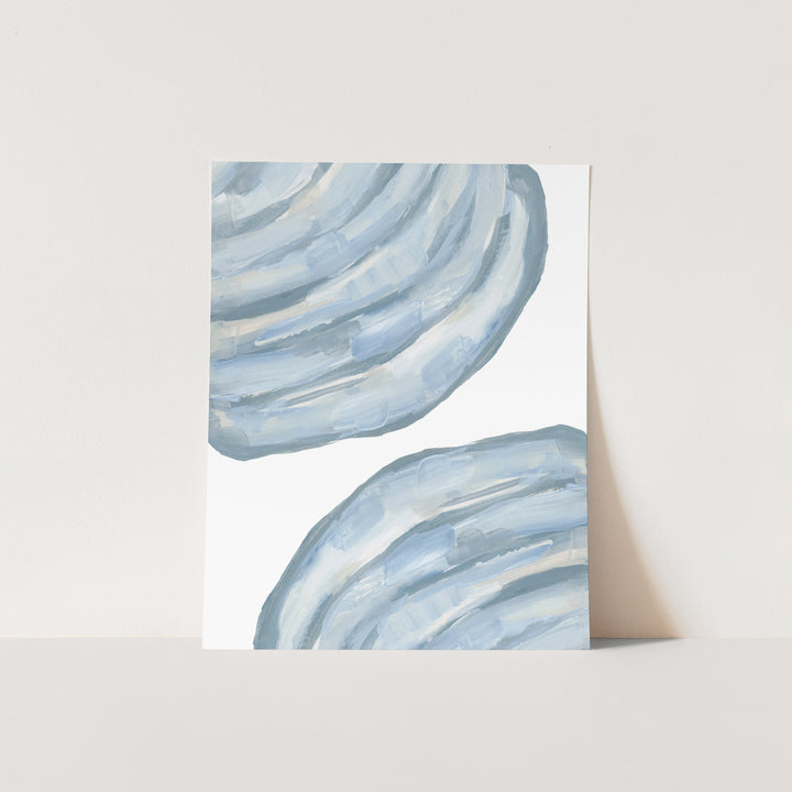 "Shells Abstracted" Blue Coastal Decor - Art Print or Canvas - Jetty Home
