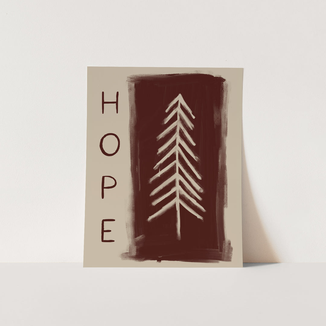 Minimalist Christmas Hope - Art Print or Canvas - Jetty Home