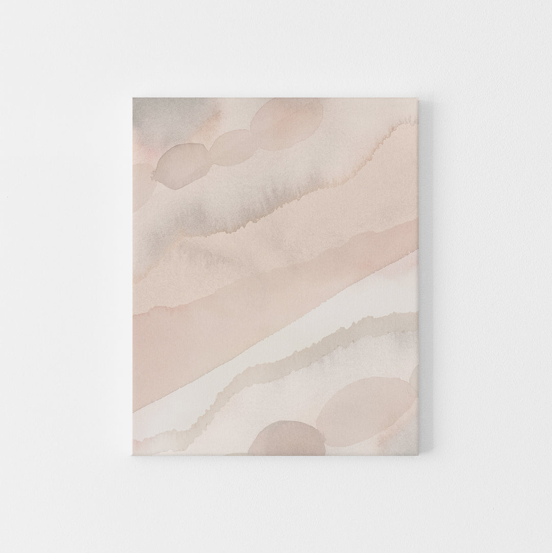 Neutral Pastel Watercolor Minimalist Painting Wall Art Print or Canvas - Jetty Home
