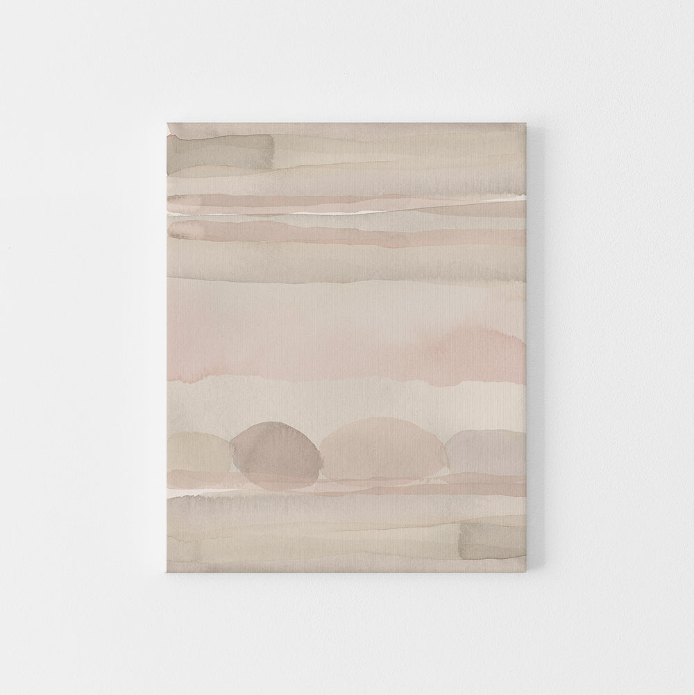 Simple Watercolor Painting Earth Tones Wall Art Print or Canvas - Jetty Home