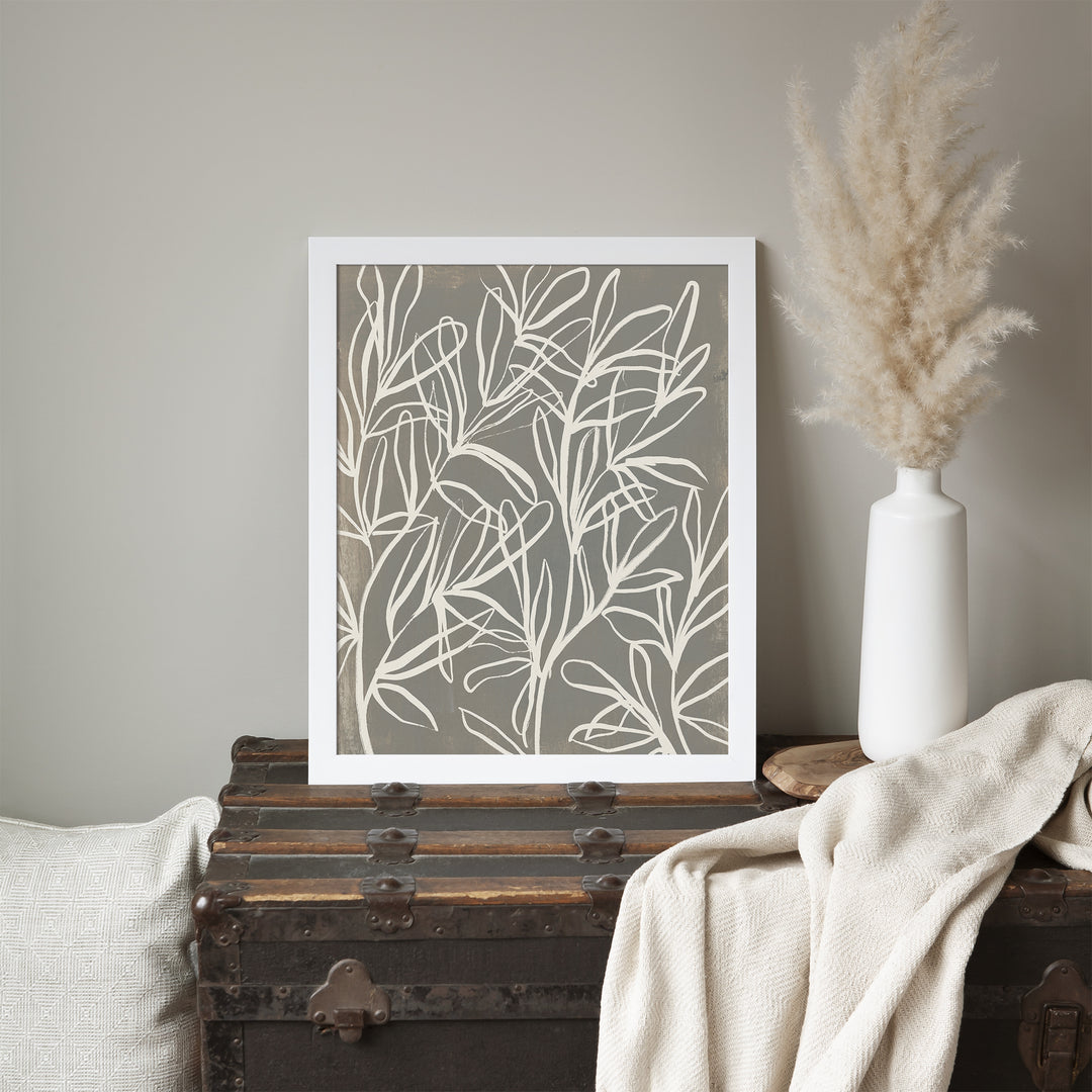 Florals on Gray, No. 1 - Art Print or Canvas - Jetty Home