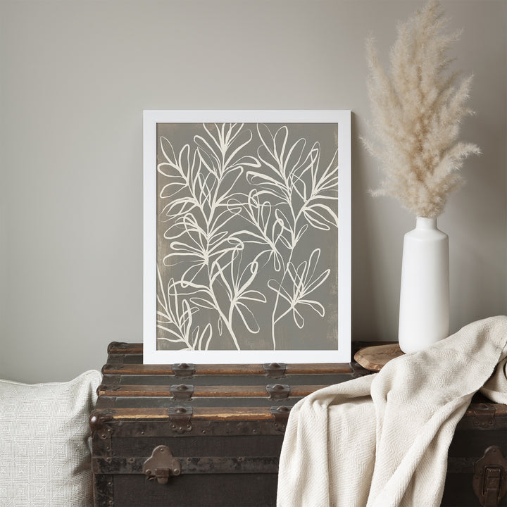 Florals on Gray, No. 2 - Art Print or Canvas - Jetty Home