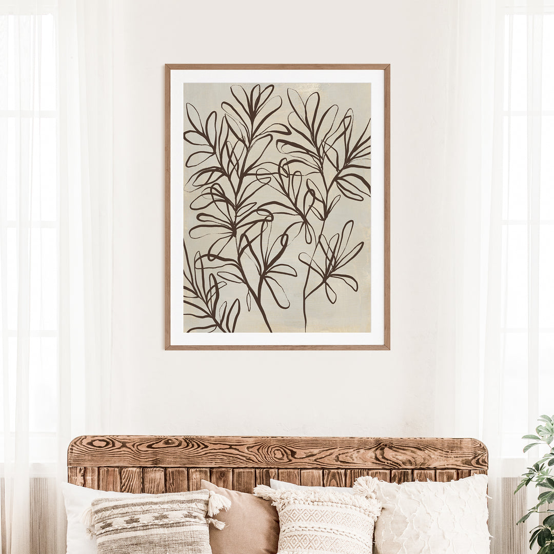 Florals on Beige, No. 2 - Art Print or Canvas - Jetty Home