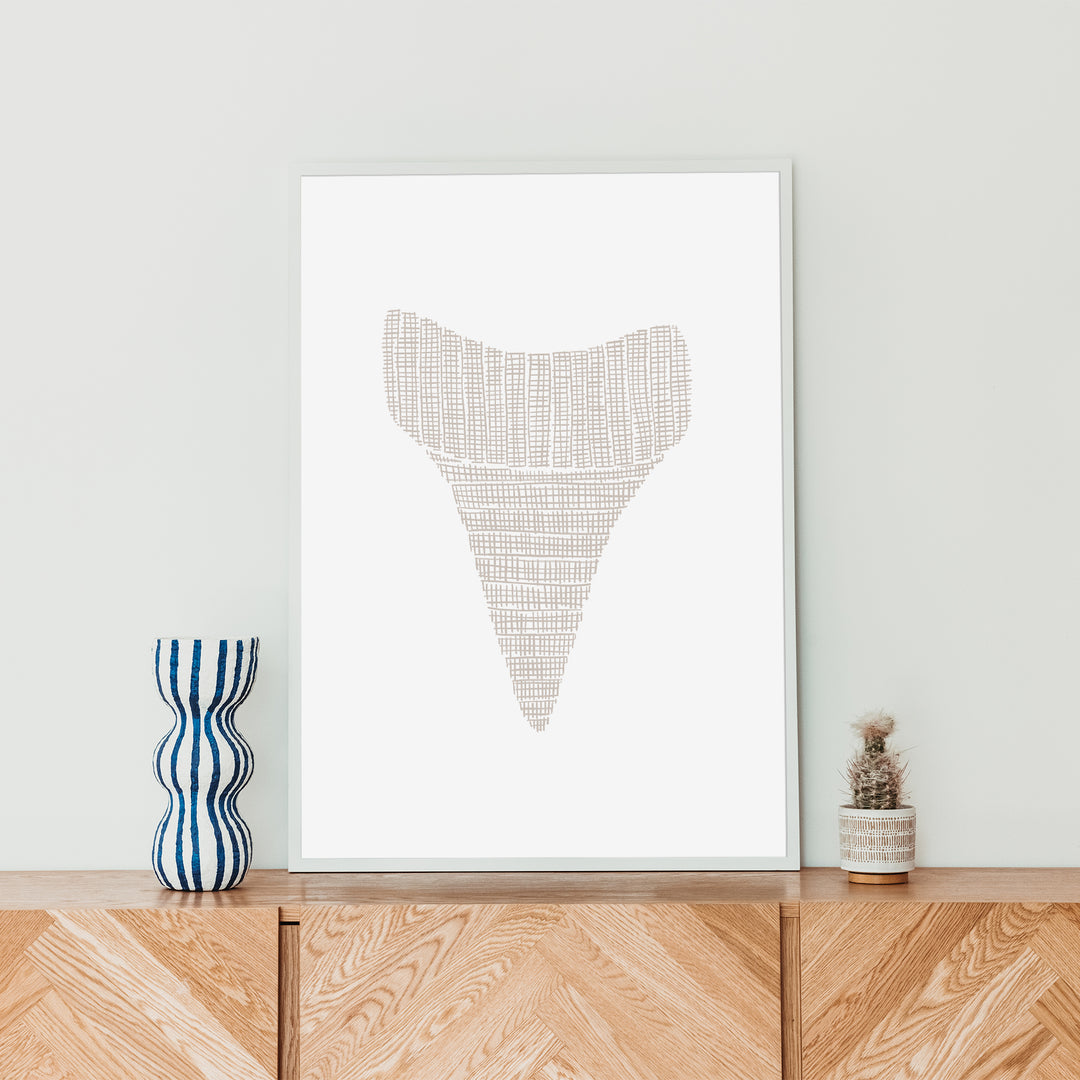 Woven Shark Tooth Illustration, No. 3 - Art Print or Canvas - Jetty Home