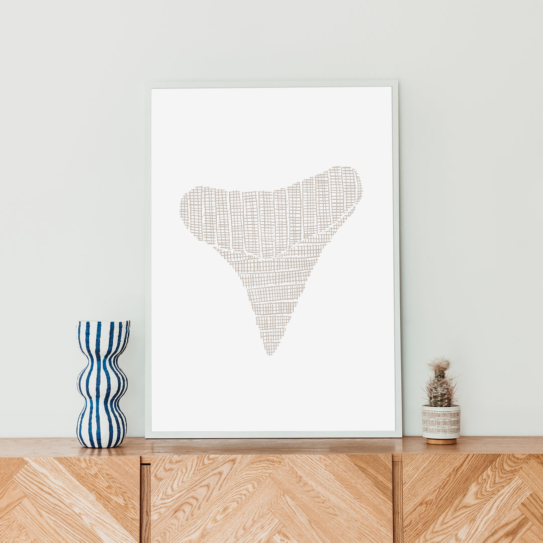 Woven Shark Tooth Illustration, No. 2 - Art Print or Canvas - Jetty Home