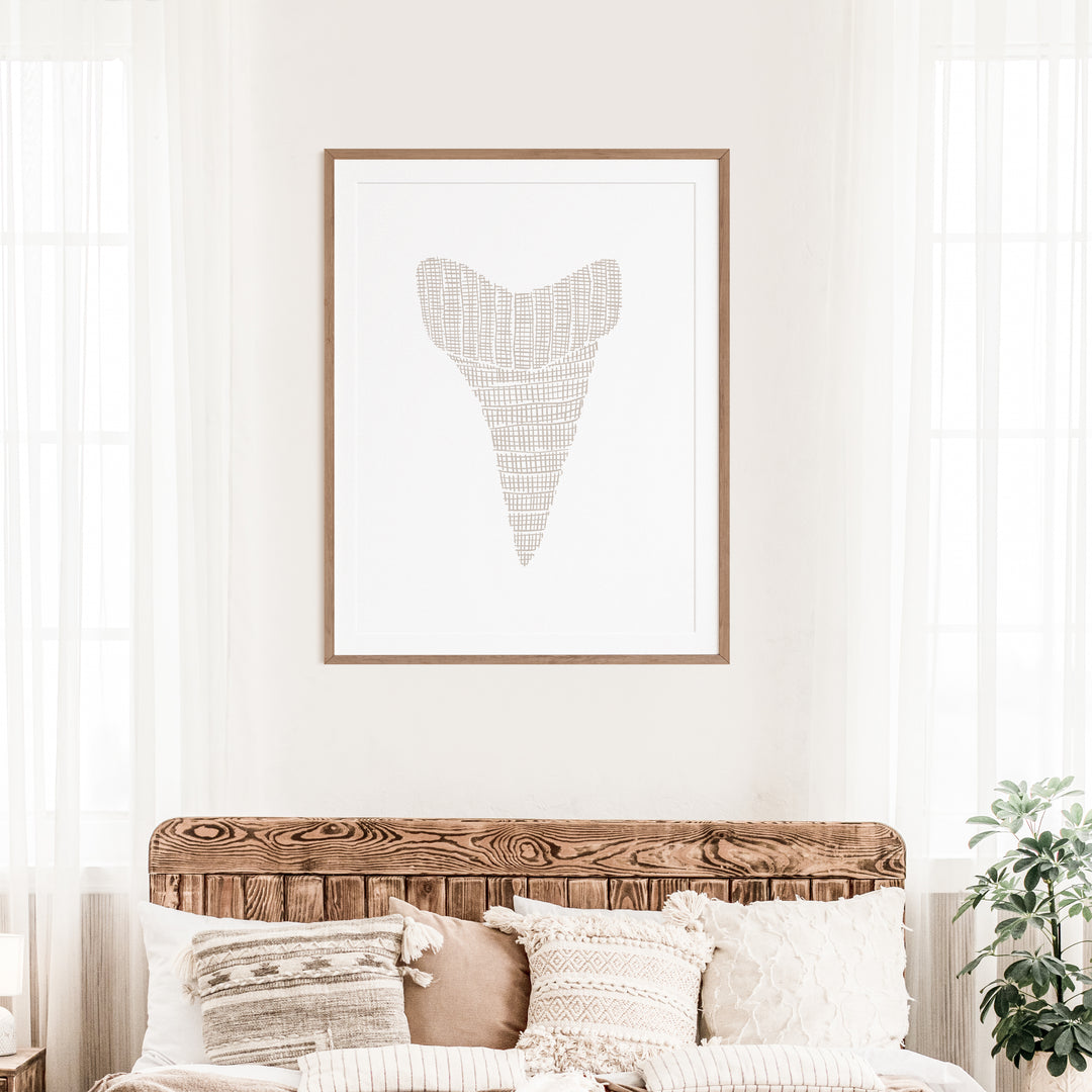 Woven Shark Tooth Illustration, No. 1 - Art Print or Canvas - Jetty Home