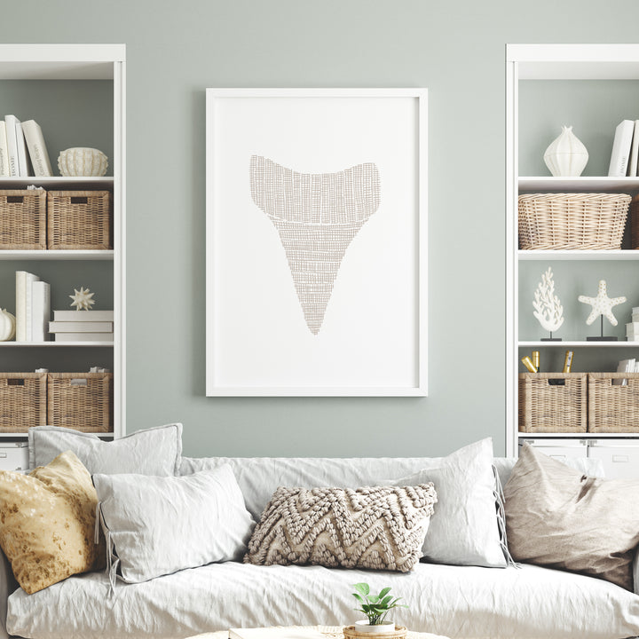 Woven Shark Tooth Illustration, No. 3 - Art Print or Canvas - Jetty Home